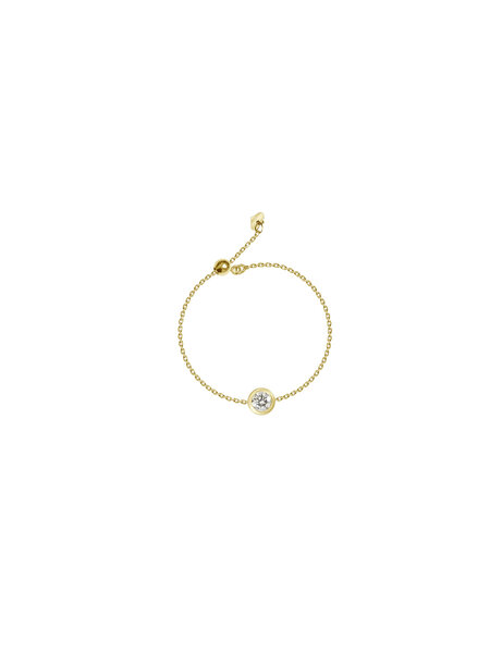 HENRI NOEL Adjustable Diamond Chain Ring