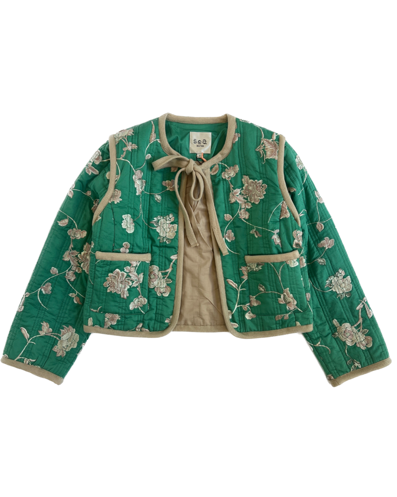 SEA NY JULIAN EMBROIDERED QUILTED JACKET