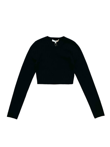 TIBI DOUBLE FACED CASHMERE CROP KNIT