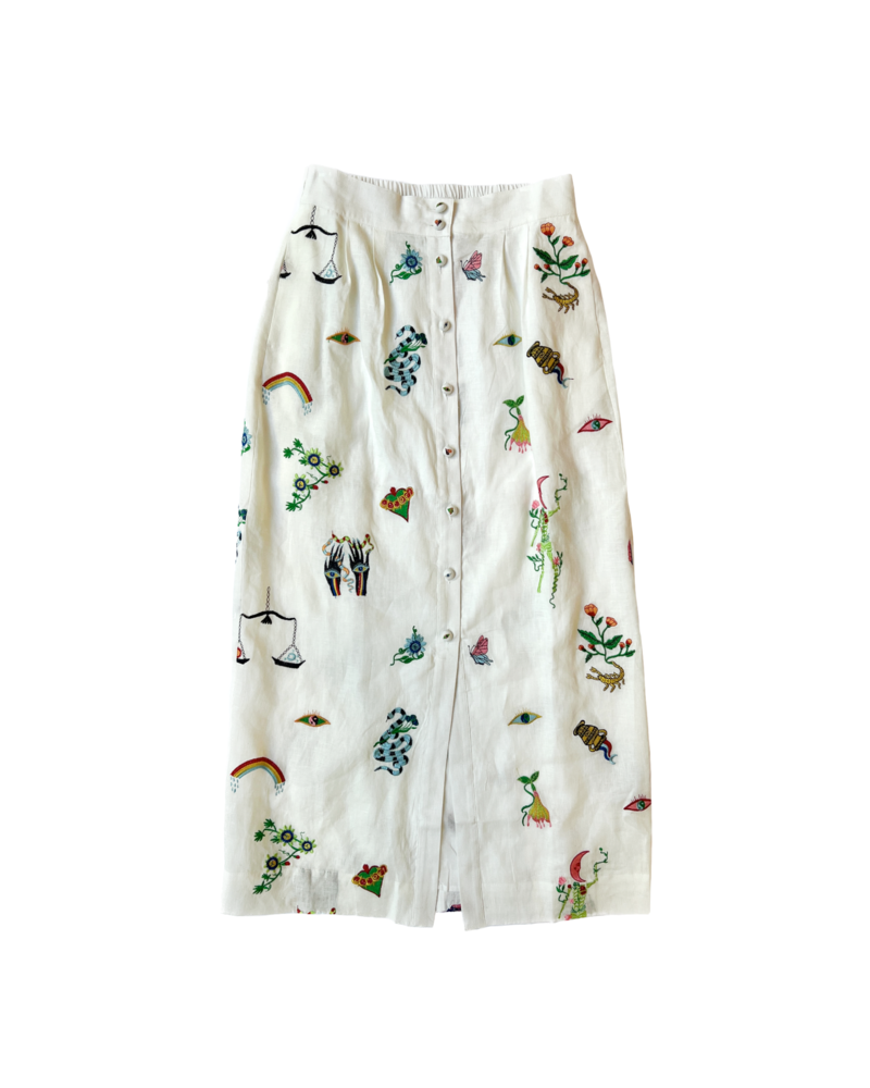ALEMAIS ATTICUS EMBROIDERED SKIRT