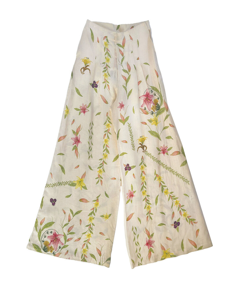 Hamptons Hideout Floral High Waist Pants • Impressions Online Boutique