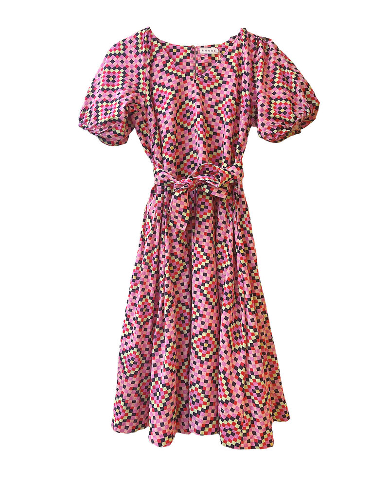 RHODE VNECK PRINTED WINNIE DRESS