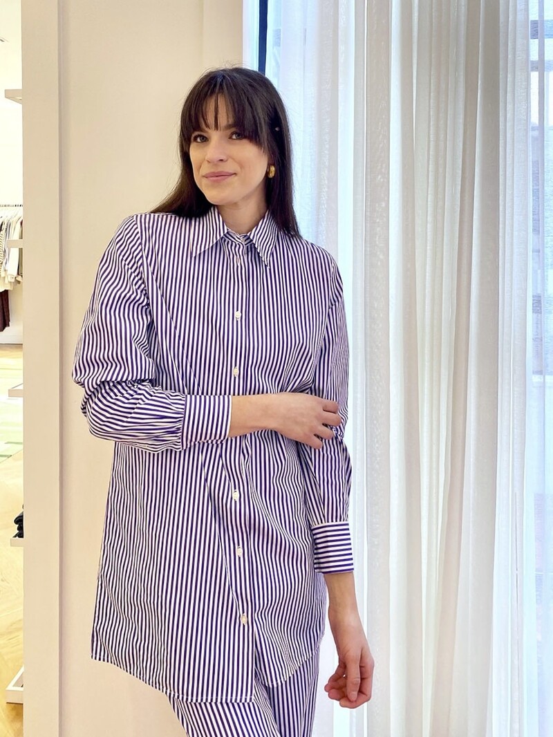 OFFICINE GENERALE STRIPED KATRINA SHIRT