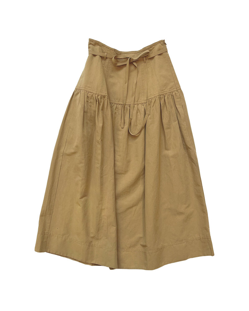 ULLA JOHNSON HIGHWAISTED TIE WAIST JOELLE SKIRT