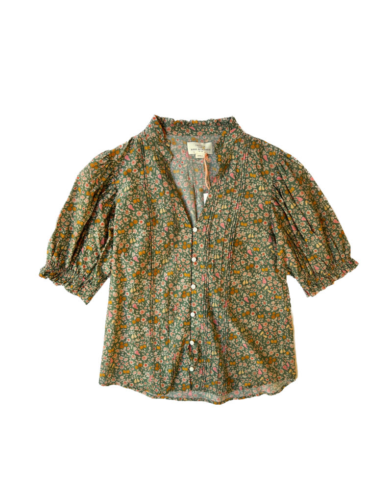 BIRDS OF PARADIS PRINTED ELIZA BLOUSE