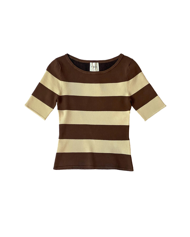POSSE STRIPED THEO TOP