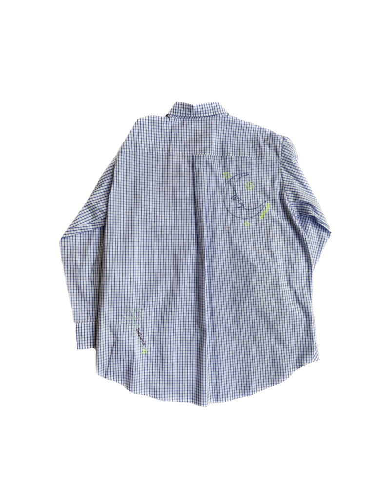 FORTE FORTE CHECK SHIRT WITH EMBROIDERY