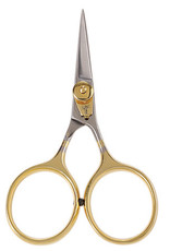DR. SLICK Razor Scissor, 4", Gold Loops, Adjustable Tension, Straight (IMPROVED)