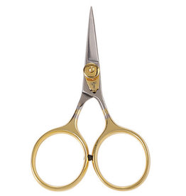 DR. SLICK Razor Scissor, 4", Gold Loops, Adjustable Tension, Straight (IMPROVED)
