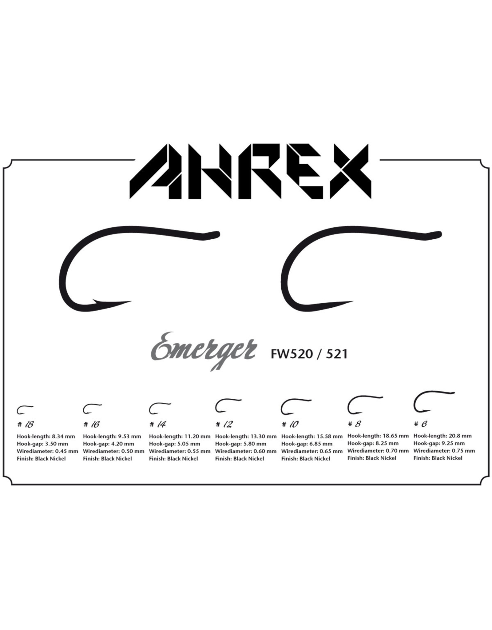 AHREX Ahrex FW521 Emerger Hook Barbless