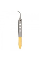 DR. SLICK Bishop Tweezer, 4", Gold & Satin, Curved