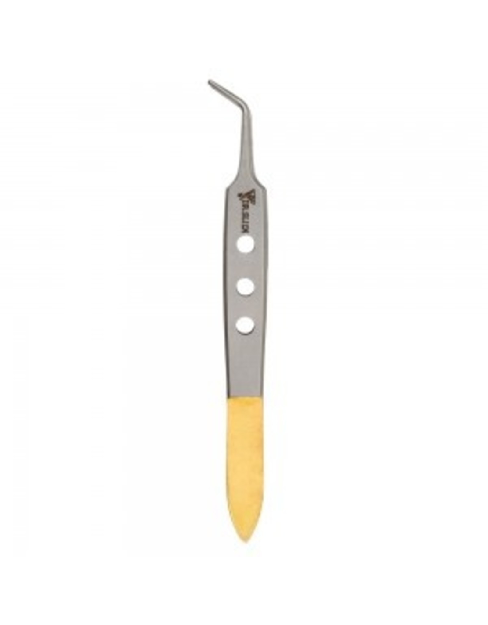 DR. SLICK Bishop Tweezer, 4", Gold & Satin, Curved