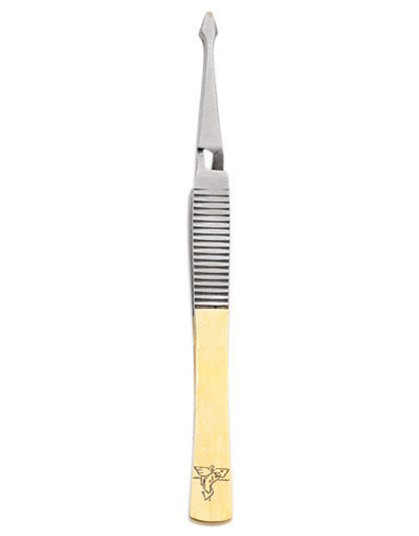 DR. SLICK Bead Tweezer, 4", Self Closing, Gold & Satin, Straight