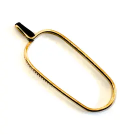 DR. SLICK Hackle Plier w/Rubber Tubing on One Jaw, Gold, Brass