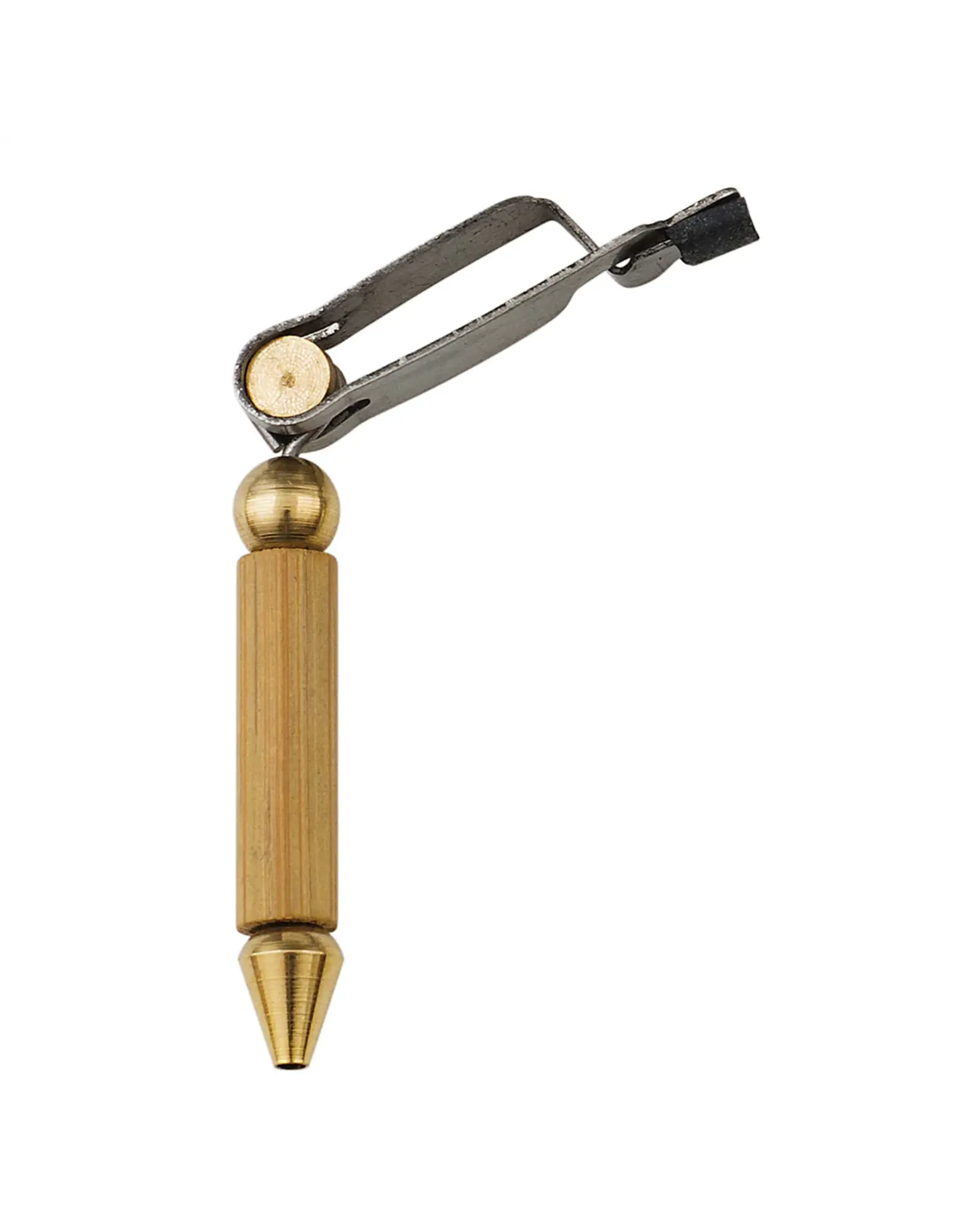 DR. SLICK Bamboo Rotary Hackle Plier (Small), w/Rubber Tubing on One Jaw, w/ Half Hitch Tool