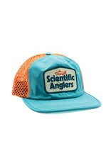 SCIENTIFIC ANGLERS Quick Dry Packable SA Hat - Orange Mesh/Blue Front Retro