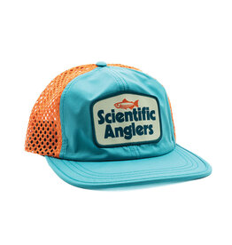 SCIENTIFIC ANGLERS Quick Dry Packable SA Hat - Orange Mesh/Blue Front Retro