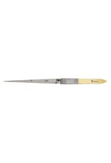 DR. SLICK Dubbing Loop Tweezer, 7.25", Self Closing, Inch and Centimeter Scale, Gold & Satin, Straight