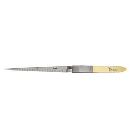 DR. SLICK Dubbing Loop Tweezer, 7.25", Self Closing, Inch and Centimeter Scale, Gold & Satin, Straight
