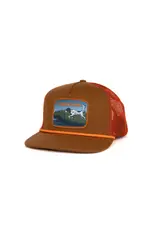 FISHPOND On Point Trucker Hat- Sandbar/Orange