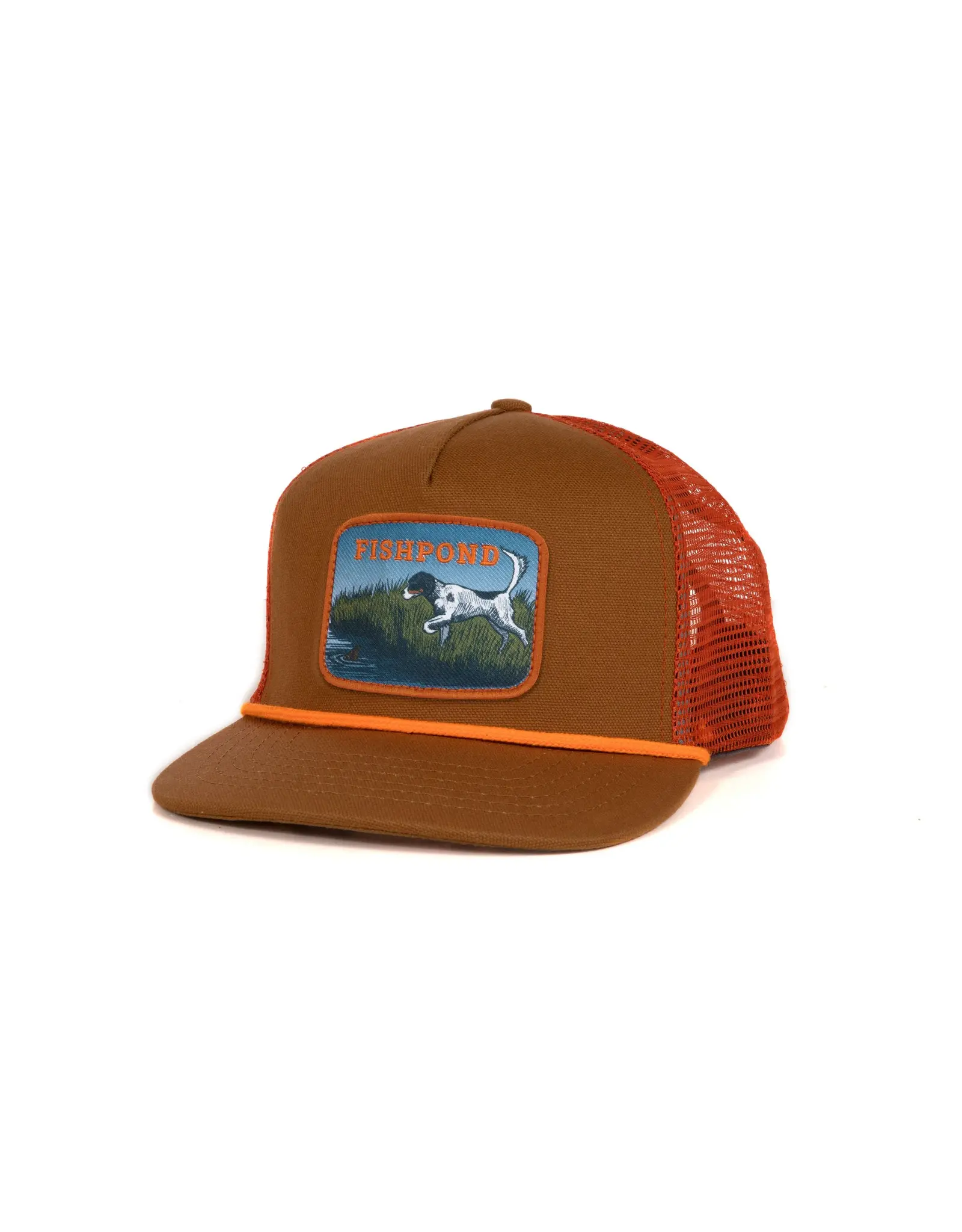 FISHPOND On Point Trucker Hat- Sandbar/Orange