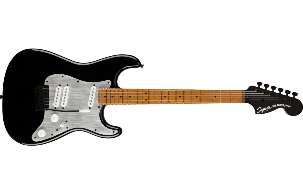 Squier Contemporary Stratocaster Special, Roasted Maple Fingerboard, Silver Anodized Pickguard, Black