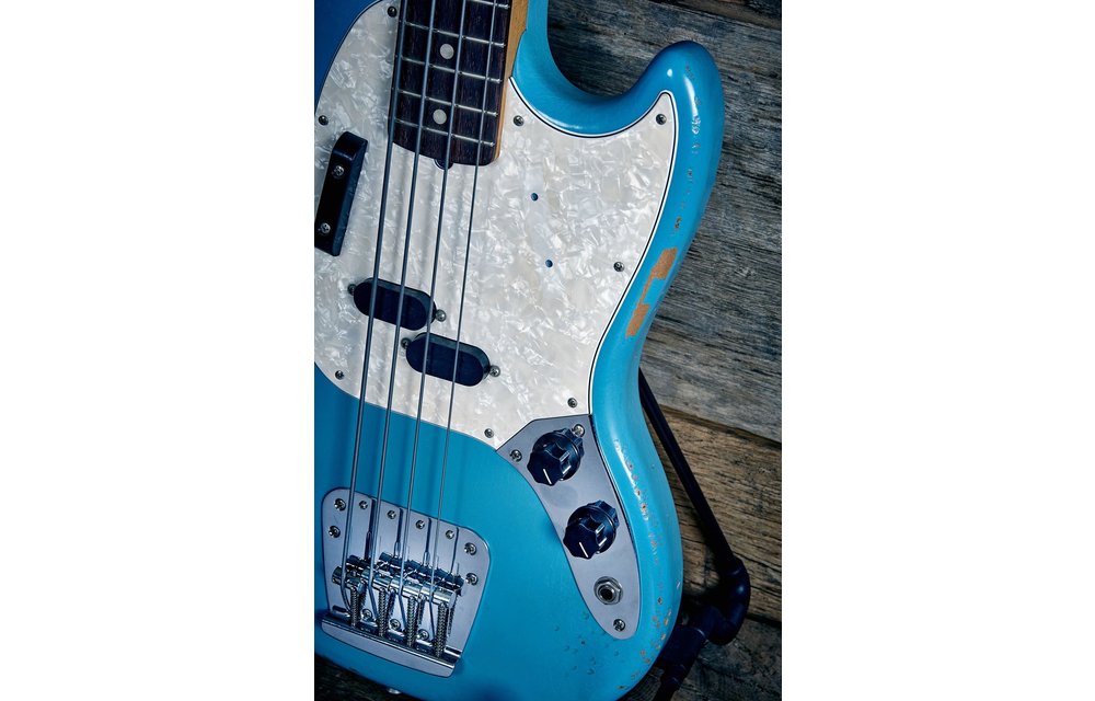 Fender JMJ Road Worn Mustang Bass Faded Daphne Blue - Used