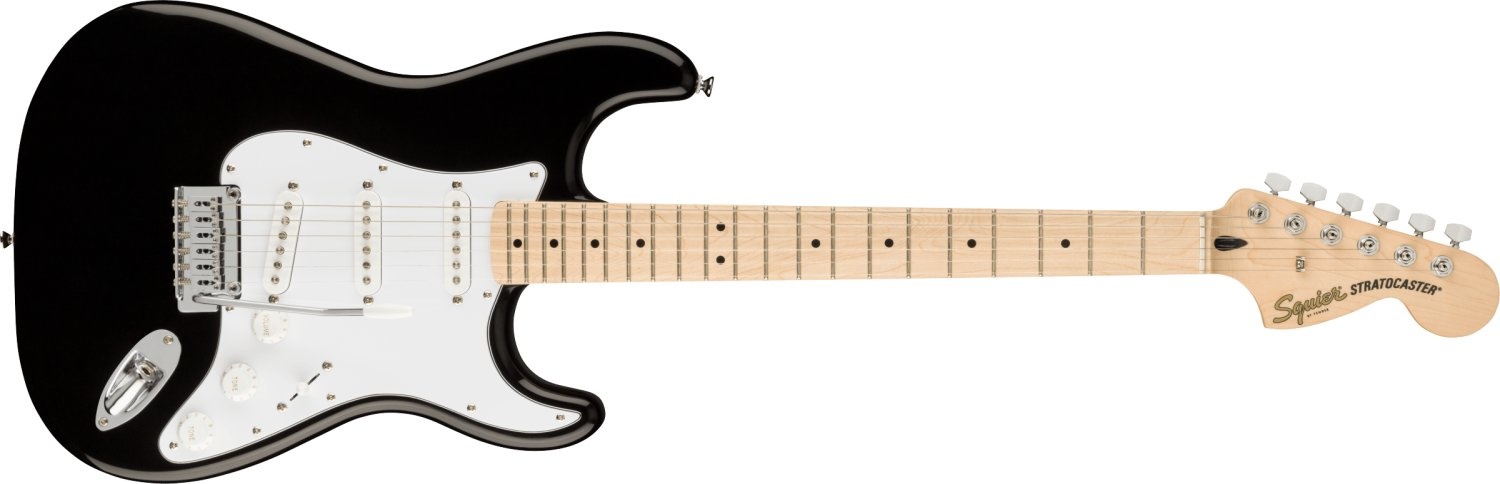 black strat with white pickguard