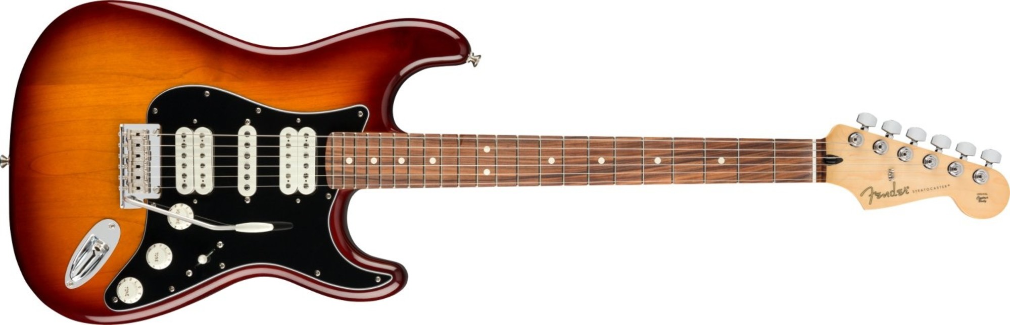 fender player stratocaster hsh pf tobacco sunburst