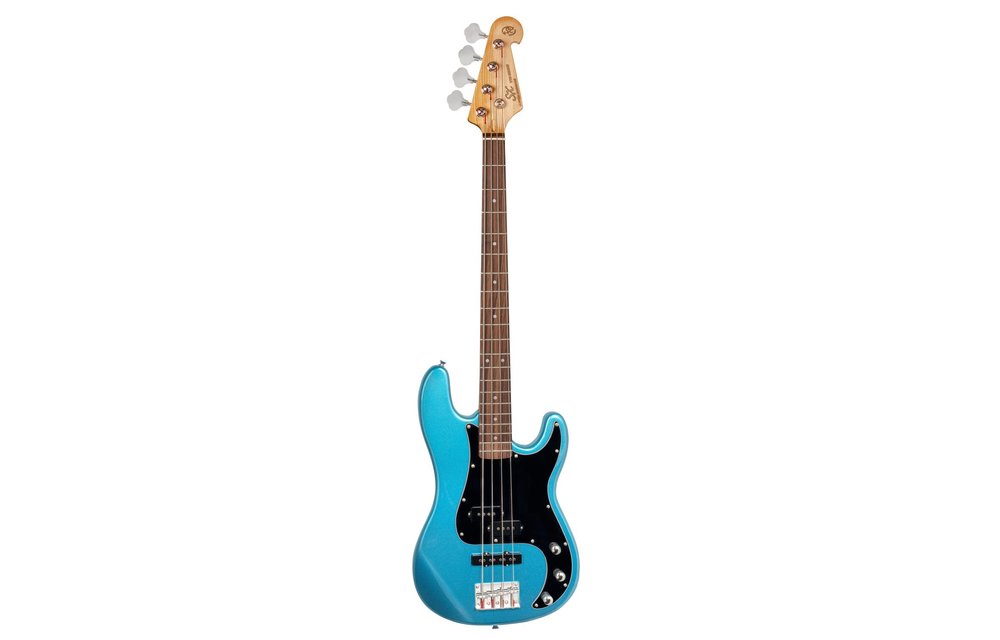 SX Vintage 60’s Style Bass Guitar, Lake Placid Blue