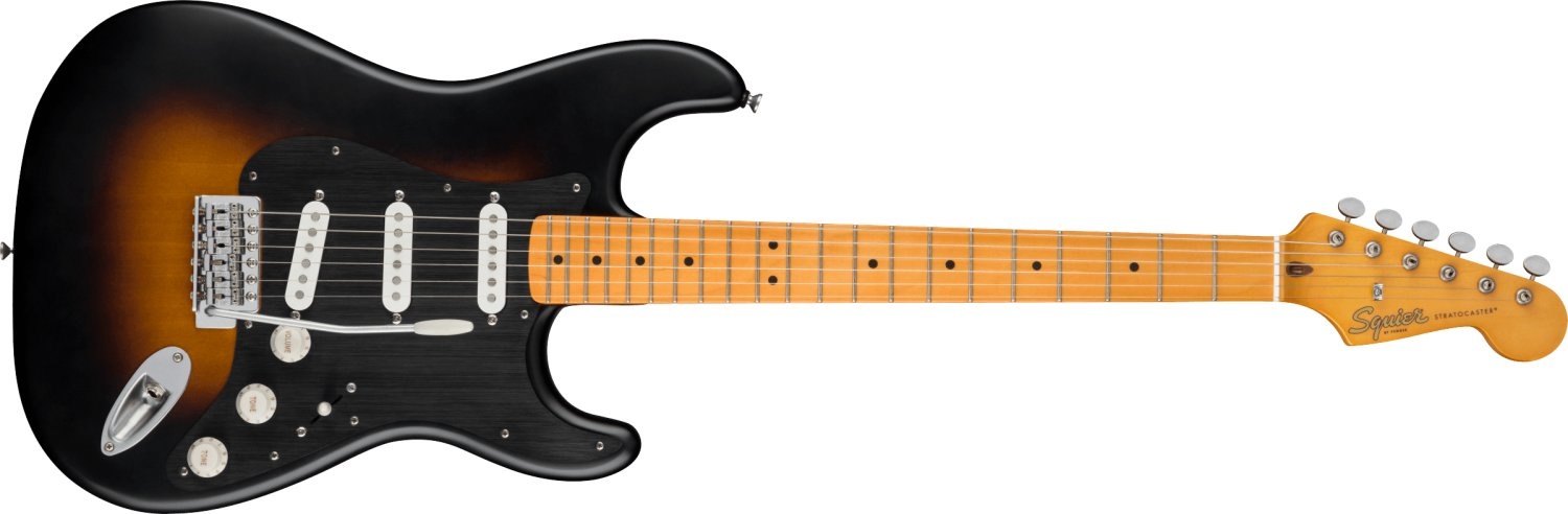 sunburst strat black pickguard maple neck