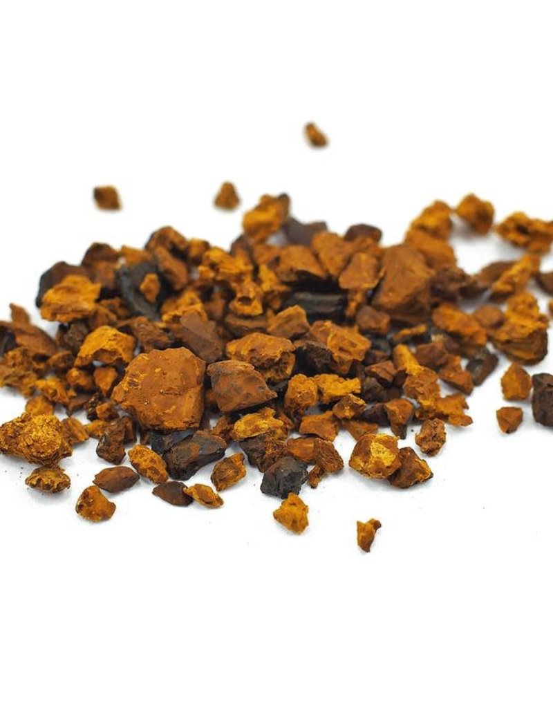 Golden Poppy Herbs Chaga Mushrooms, Wild Crafted, Cut, bulk/oz