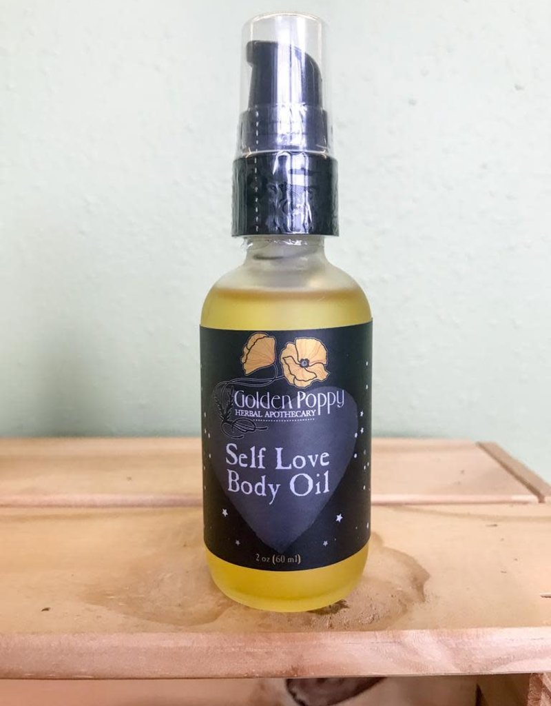 Golden Poppy Herbs Self Love Body Oil, 2 oz