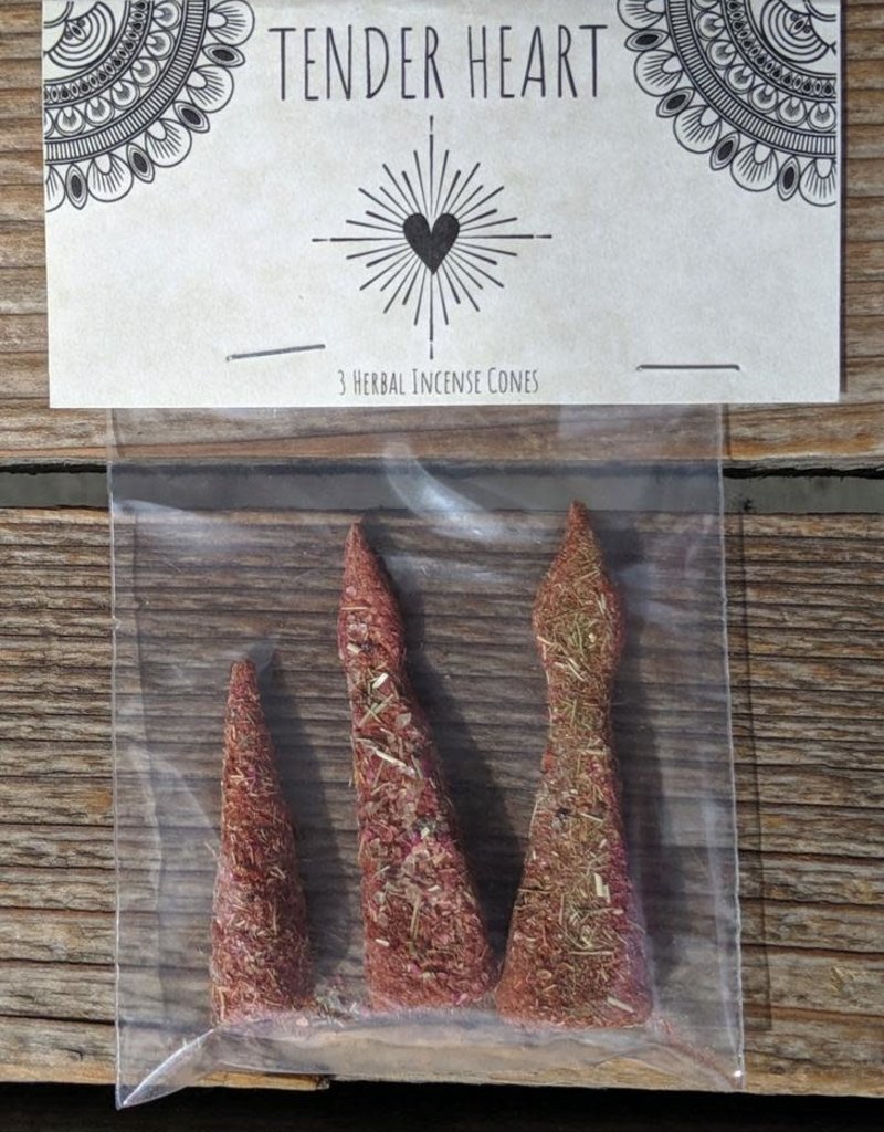 Golden Poppy Herbs Tender Heart Incense Cones - Aroma Love