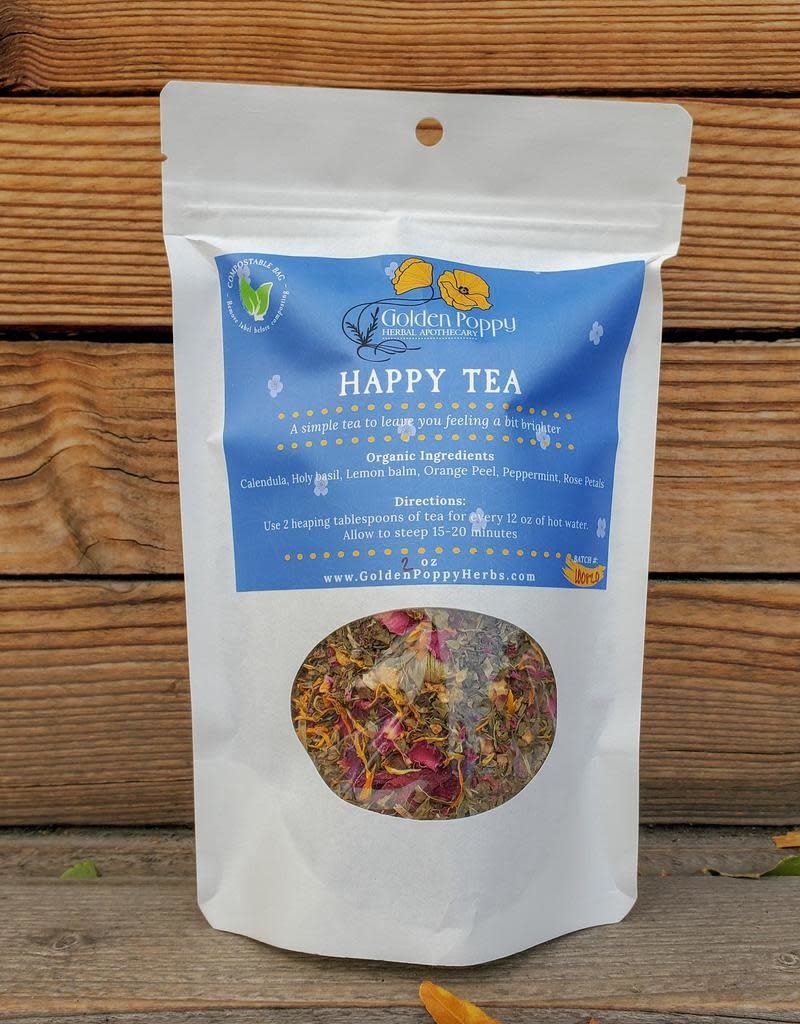 Golden Poppy Herbs Happy Tea Bag, 14oz (50g)