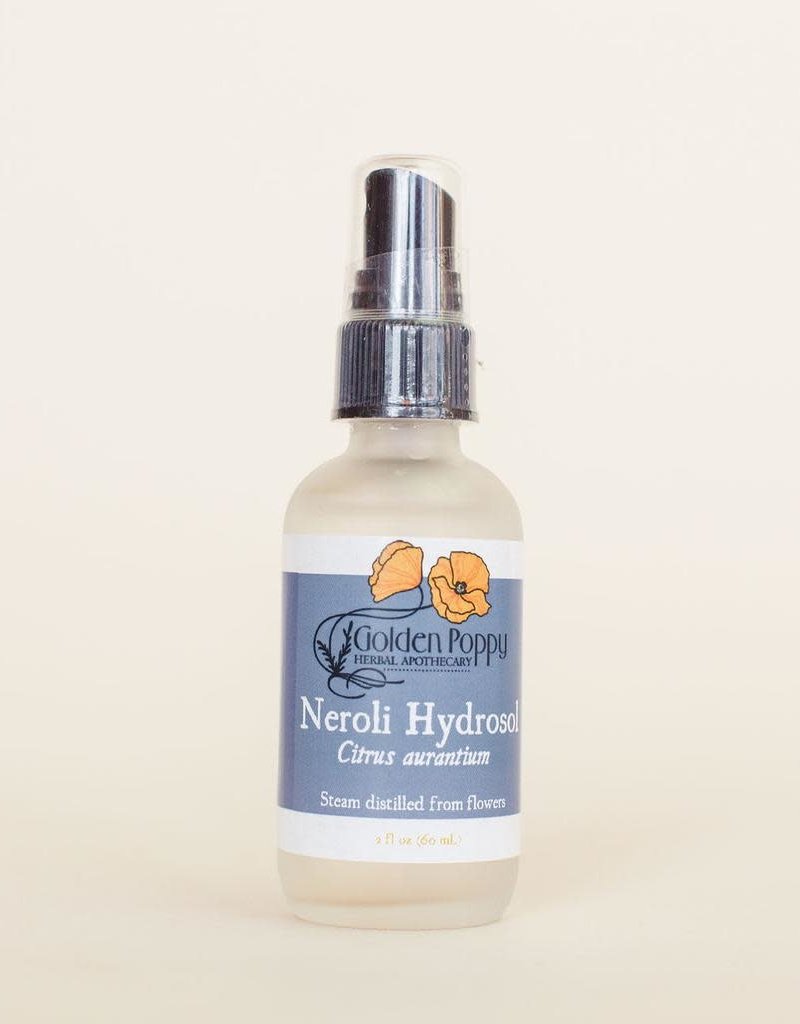 Golden Poppy Herbs Neroli Hydrosol, Organic 2oz Mister