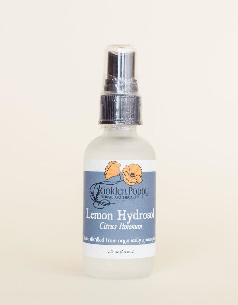Golden Poppy Herbs Lemon Hydrosol, Organic 2oz Mister