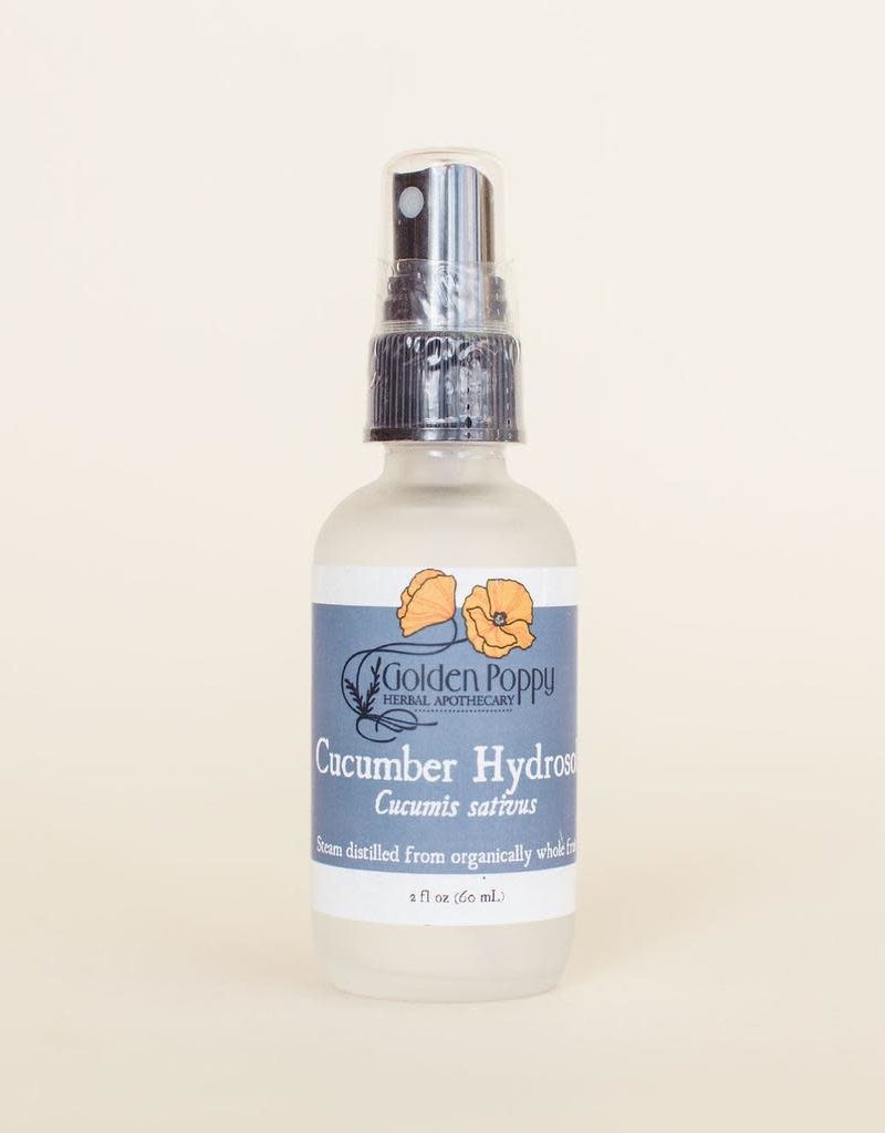 Golden Poppy Herbs Cucumber Hydrosol, Organic 2oz Mister
