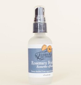 Golden Poppy Herbs Rosemary Hydrosol, Organic 2oz Mister