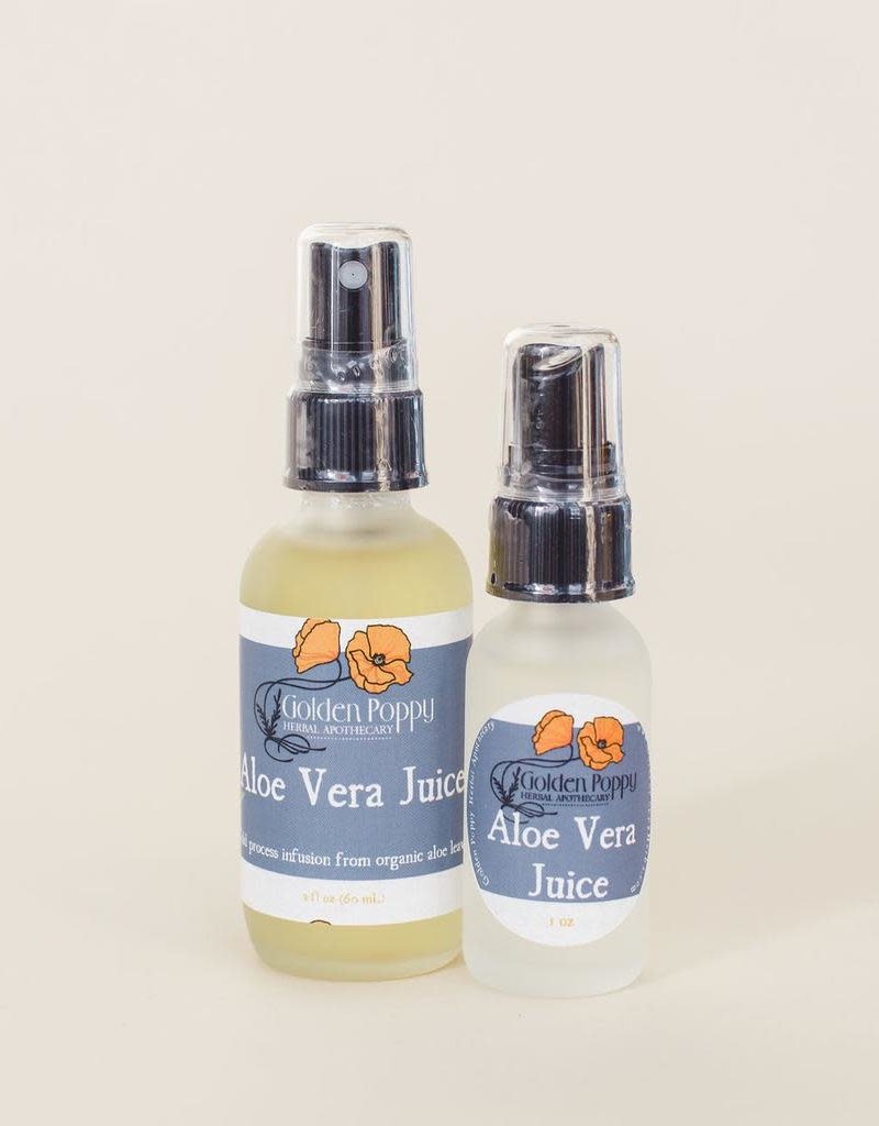 Golden Poppy Herbs Aloe Vera Juice, Organic 1oz Mister