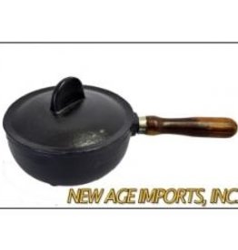 Golden Poppy Herbs Cast Iron Cauldron w/ wood handle