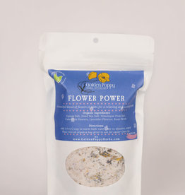 Golden Poppy Herbs Flower Power Bath Salts, 14 oz Tube