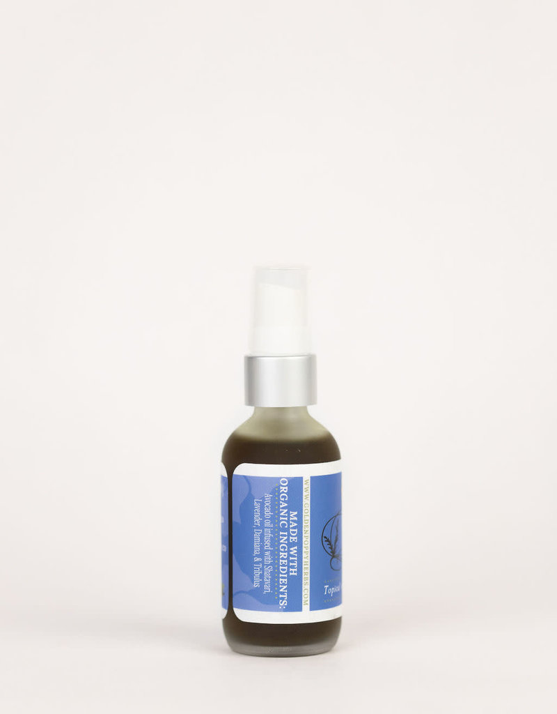 Golden Poppy Herbs Personal Lubricant Oil, 2 oz