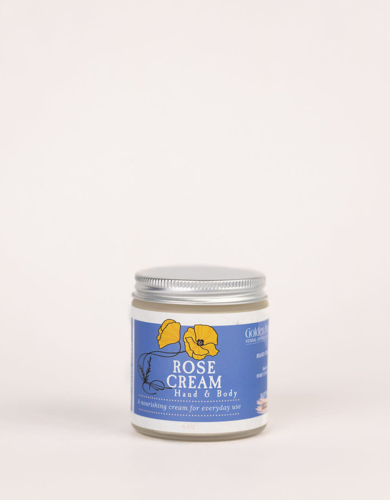 Golden Poppy Herbs Rose Body Cream, 4 oz