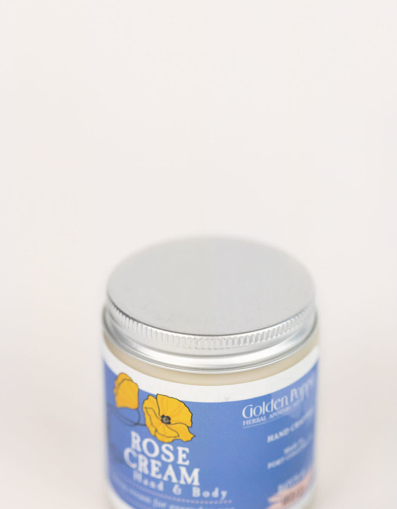 Golden Poppy Herbs Rose Body Cream, 4 oz