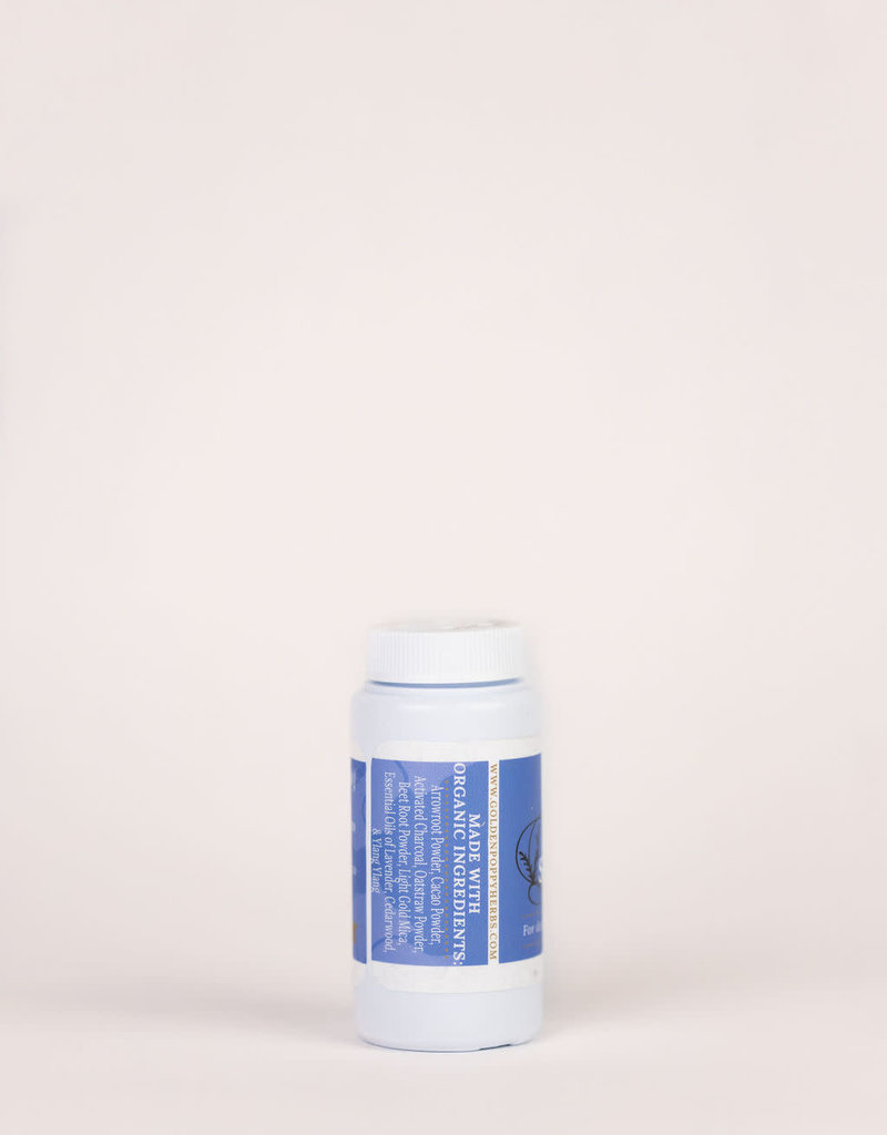 Golden Poppy Herbs Herbal Dry Shampoo Powder, DARK 1 oz