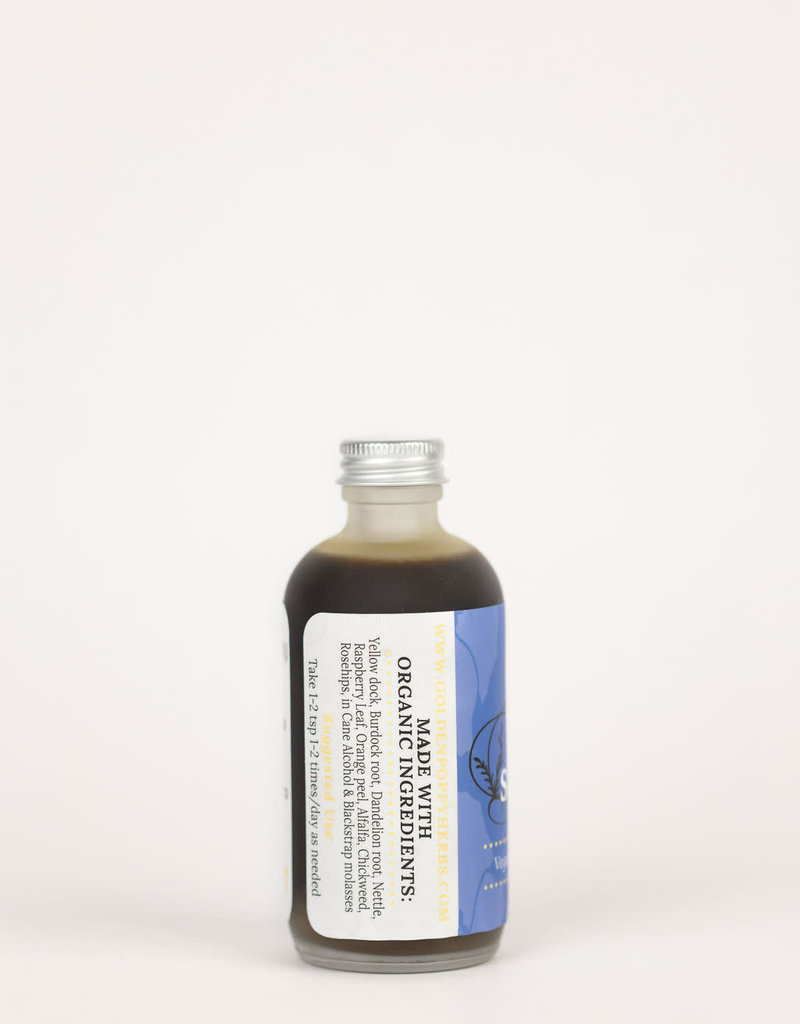 Golden Poppy Herbs Iron Support Tonic Elixir, 4 oz
