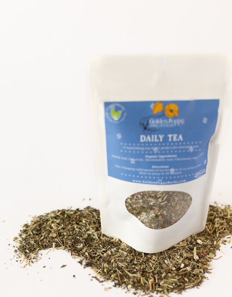 Golden Poppy Herbs Daily Tea, 20oz Tube (73g)