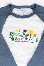 Golden Poppy Herbs Wild Flowers Baseball Shirt