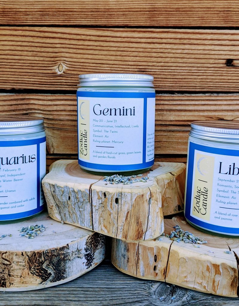 Golden Poppy Herbs Zodiac Candle